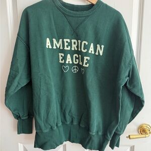 American Eagle Outfitters Green Crew Neck Sweater